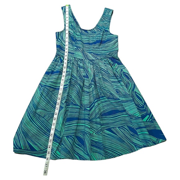 Plenty by Tracy Reese Size 6 Dress Tessa Marble Waves Sleeveless Fit & F… - Picture 5 of 10